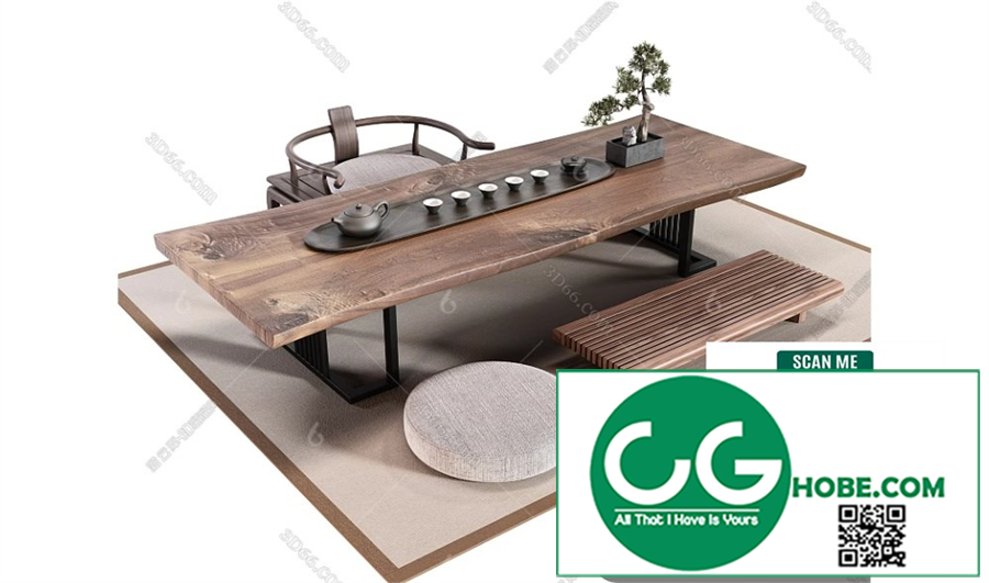 Tea Room 50 3D Model